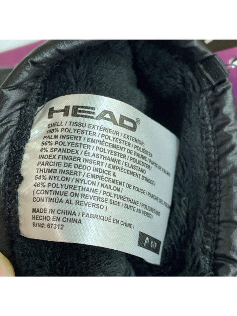 NWT Head Women's S Black Waterproof Hybrid Winter Gloves - Picture 6 of 8